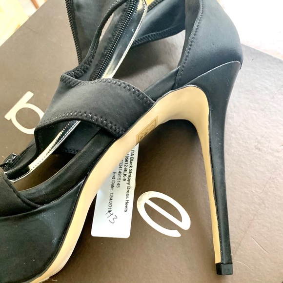 bebe Shoes - bebe ‘Salita’ Stilettos NIB 9 Black Heels Leather Shoes